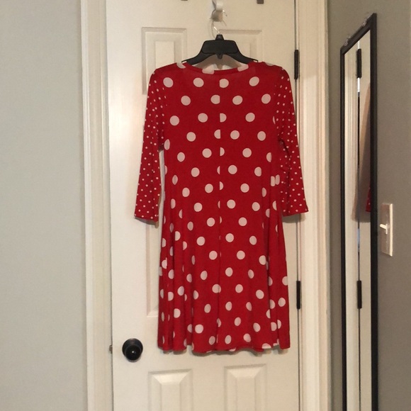 Red and white polk a dot dress size small - Picture 2 of 2